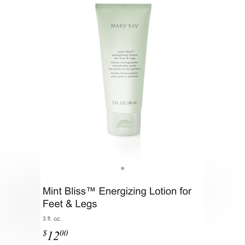 Mary Kay Mint Bliss Energizing Lotion For Feet And Legs